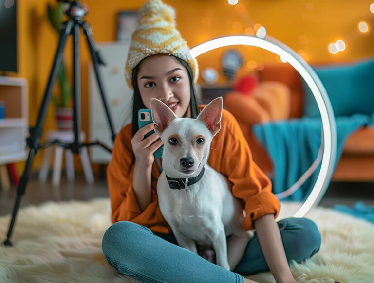 Capturing Joy with a Pet